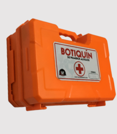 maletín para botiquín de PVC con anclaje