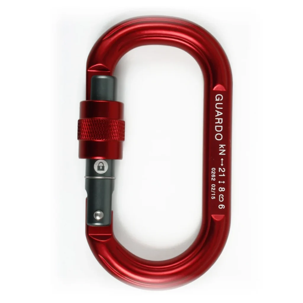 Mosquetón Oval con Seguro de Rosca GuardO – Edelweiss