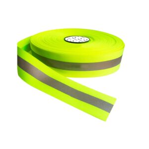 Cinta Textil Mixta Astara Reflexlite Verde Limon 2″(5cm)100mts