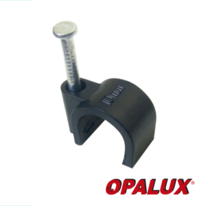 GRAPA P/CABLE REDONDO NEGRO 100PCS