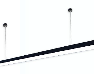 LAMPARA COLGANTE BARRA LED MODELO ASIS NEGRO