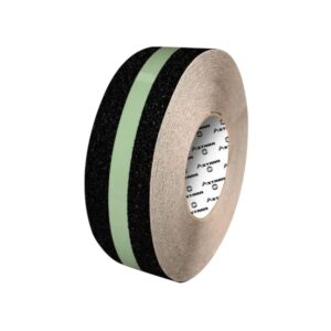 Cinta Antideslizante Astara Negro con Linea Fotoluminiscente 2″(5cm)18 mts