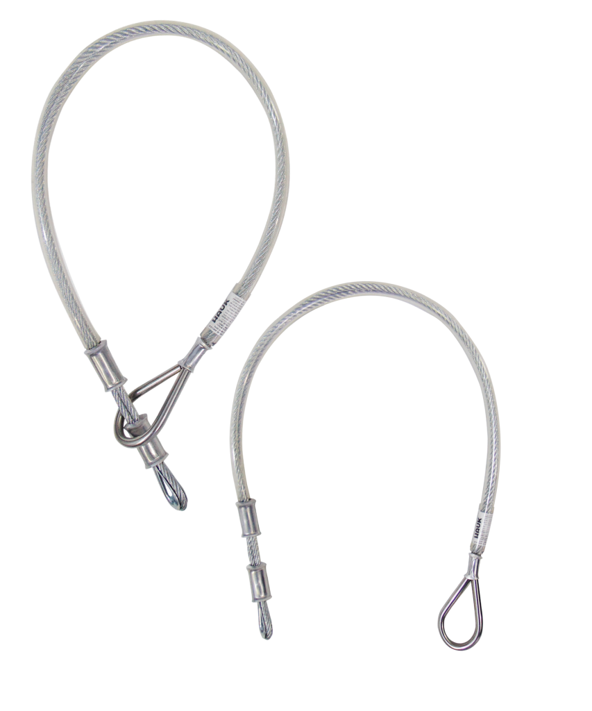 CONECTOR DE ANCLAJE DOBLE, DE CABLE DE ACERO DE 1/4″, MODELO OJO-OJO