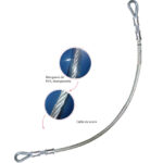CONECTOR DE ANCLAJE OJO-OJO , DE CABLE DE ACERO DE 1/4″