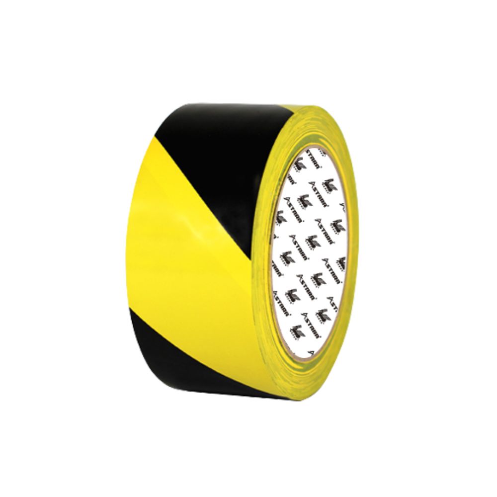 Cinta de Señalización Astara Amarillo/Negro 2″ (5cm) 33 mts
