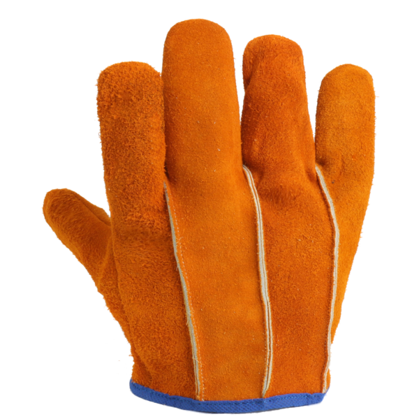 Guantes de cuero volteado res amarillo de 9.5″ – ANDES
