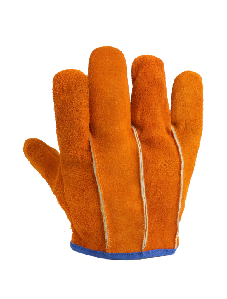 Guantes de cuero volteado res amarillo de 9.5″ – ANDES