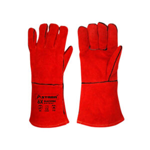 Guante de Cuero Para Soldar Astara Blazefire Rojo 35 cm (14″)