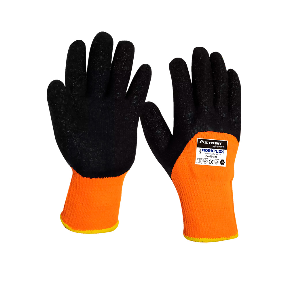 Guante Anticorte Astara Advanced Workflex Termico Latex Negro/ Naranja