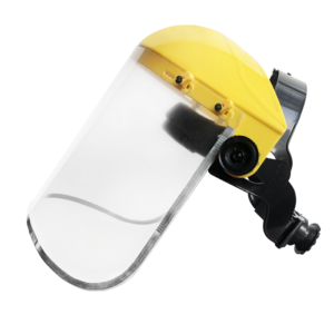 PROTECTOR FACIAL CON CASCO AMARILLO