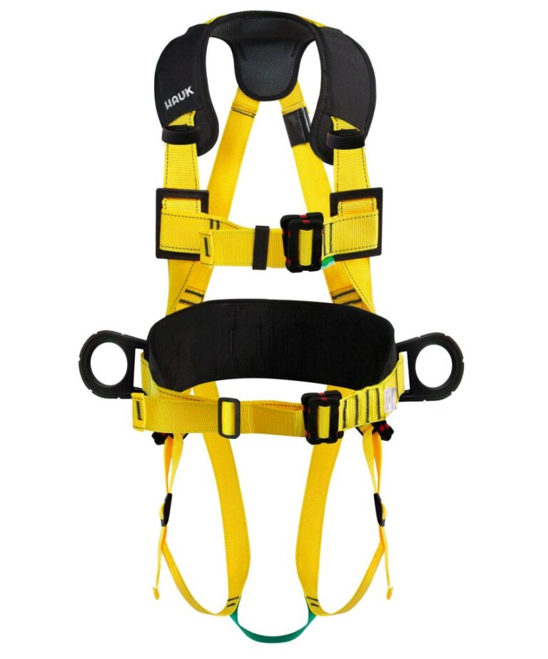 ARNÉS INTEGRAL DIELÉCTRICO CON APOYO LUMBAR, DE 3 ANILLAS Y 4 HEBILLAS