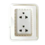 HIDROBOX + DADO PARA TOMA DOBLE UNIVERSAL + TOMA TIERRA