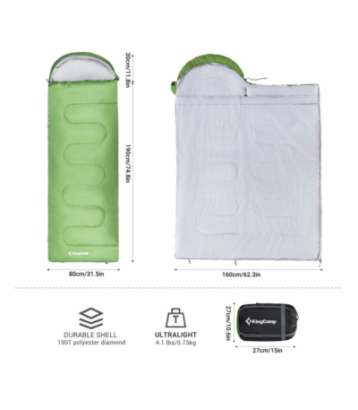KingCamp Oasis 300 bolsa de dormir rectangular