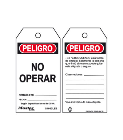 tarjeta de bloqueo master lock s4002