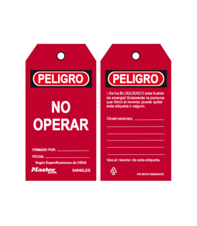tarjeta de bloqueo master lock s4046