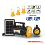 KIT SOLAR PORTATIL C/ LINTERNA 30W