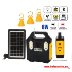 KIT SOLAR PORTATIL C/ LINTERNA 6W