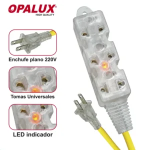 EXTENSIÓN TRANSPARENTE SILICONADA LUZ INDICADOR 30 METROS