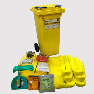 KIT ANTIDERRAME QUIMICO CONTENEDOR 120L CON RUEDAS