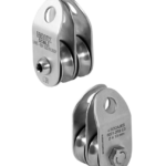Polea de 13 mm, doble de placas laterales móviles y placa central, de acero inoxidable