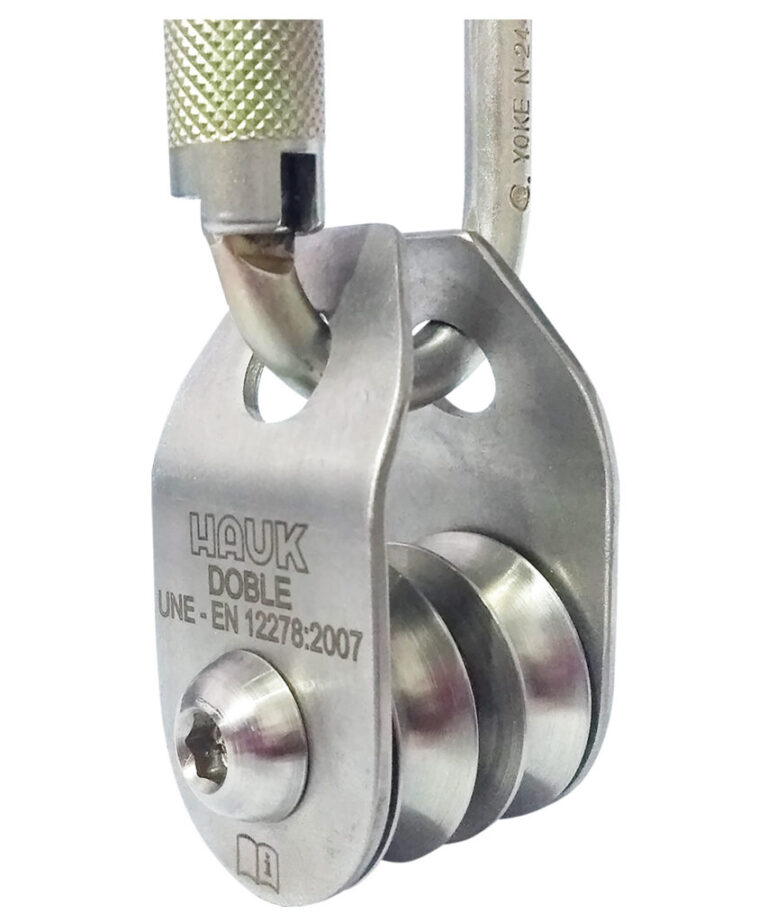 Polea doble de 13 mm – acero inoxidable – placas móviles