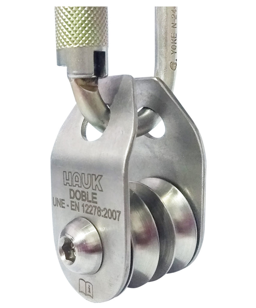 Polea doble de 13 mm – acero inoxidable – placas móviles