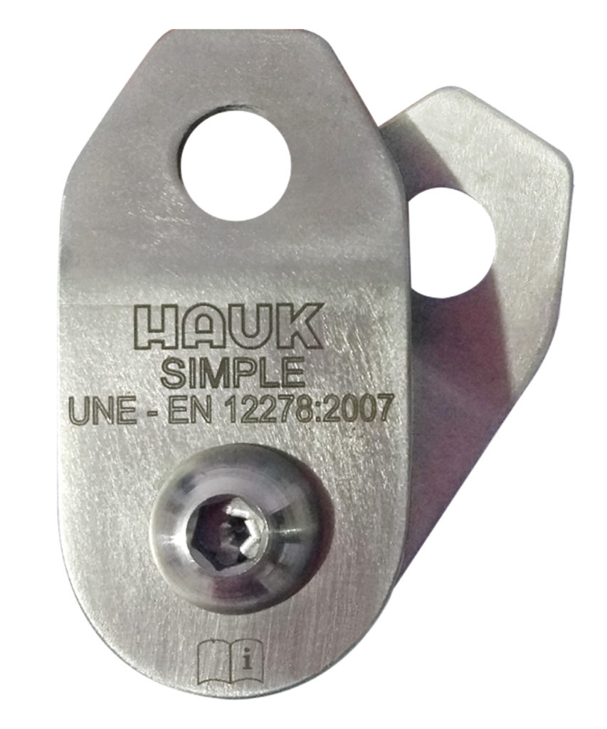 Polea simple de 13 mm – acero inoxidable – placas móviles