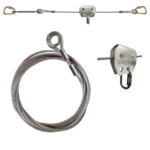 Sistema de Línea de vida flexible horizontal de cable de acero de 3/8″