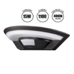 APLIQUE LED C/SENSOR DE MOVIMIENTO NEGRO LÚMENES