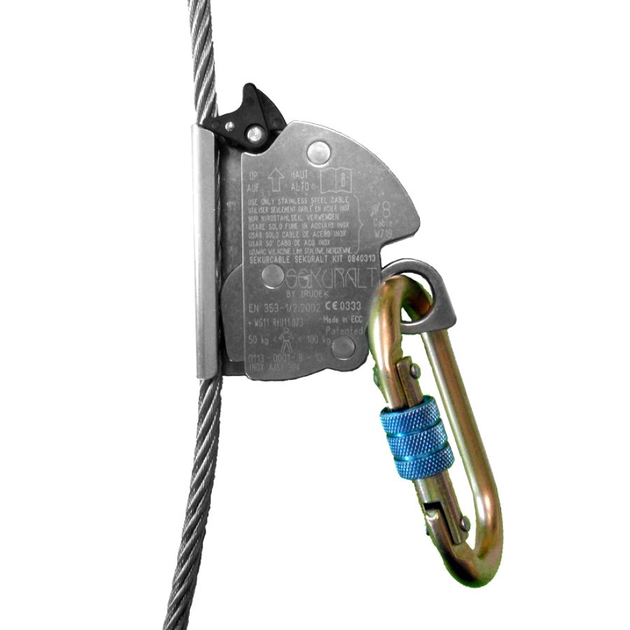 Freno anticaídas Irudek Sekurcable para cable de 5/16”