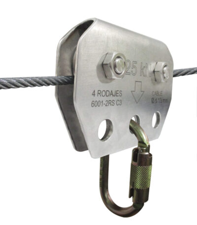 Polea Tandem , para cable de hasta 13 mm