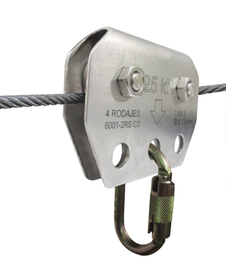 Polea Tandem , para cable de hasta 13 mm