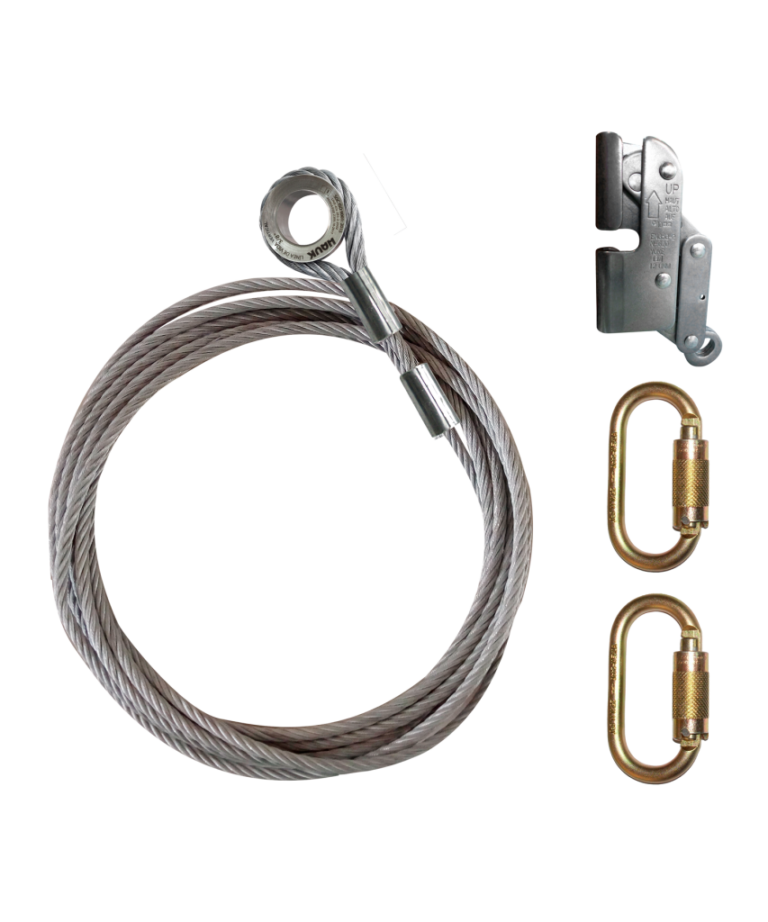 Línea de vida vertical en cable de acero de 3/8″