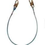 Línea de conexión, de cable de acero de 1/4″, longitud 1,80 m y 2 ganchos de 3/4″