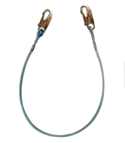 Línea de conexión, de cable de acero de 1/4″, longitud 1,80 m y 2 ganchos de 3/4″