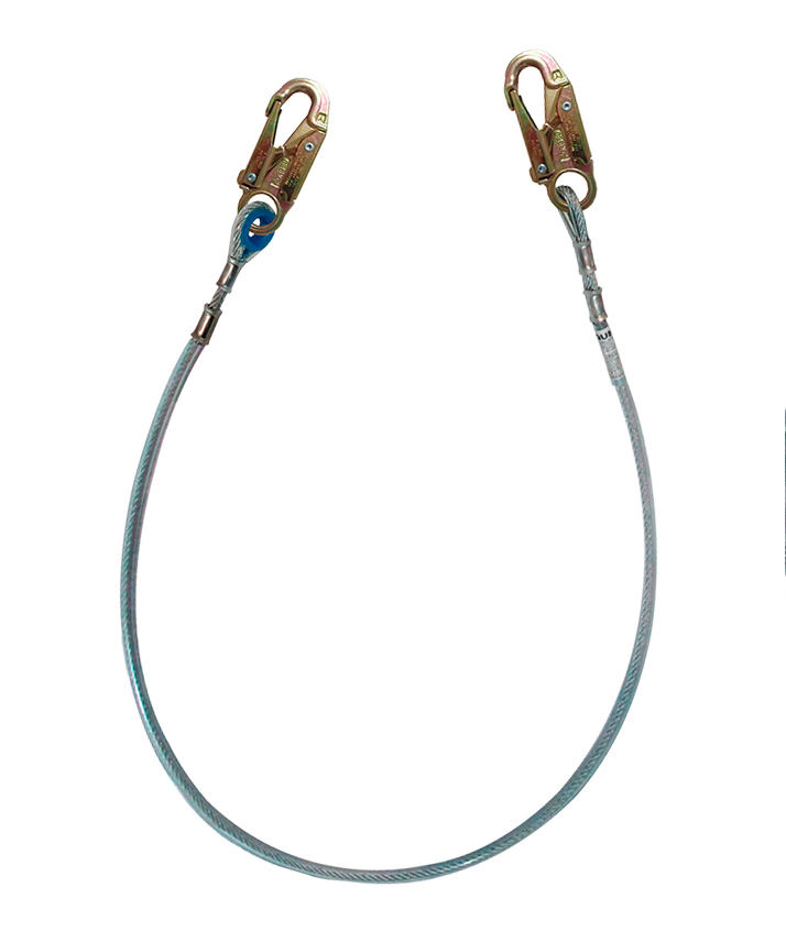 Línea de conexión, de cable de acero de 1/4″, longitud 1,80 m y 2 ganchos de 3/4″