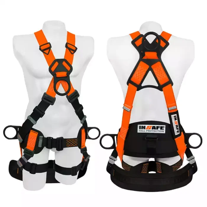 arnes-4-argollas-dielectrico-tipo-x-soporte-lumbar-i Arnés 4 argollas dieléctrico tipo X con soporte lumbar IN 8009-1ML-A INSAFE para trabajos en altura.