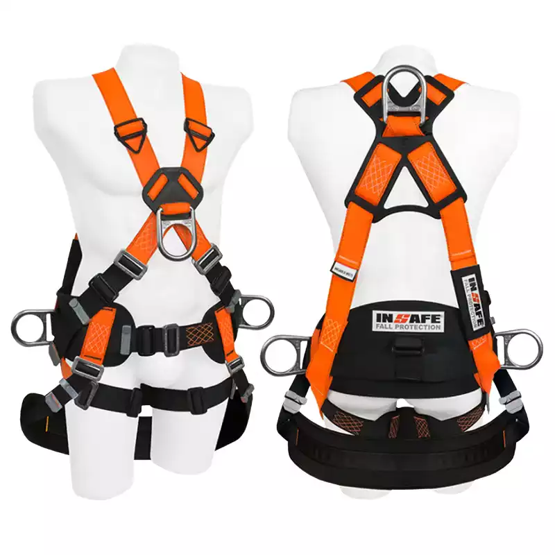 arnes-4-argollas-soporte-lumbar-asentadera-in-8004-1a-insafe Arnés 4 argollas con soporte lumbar y asentadera IN 8004-1A INSAFE para trabajos en altura y protección contra caídas.