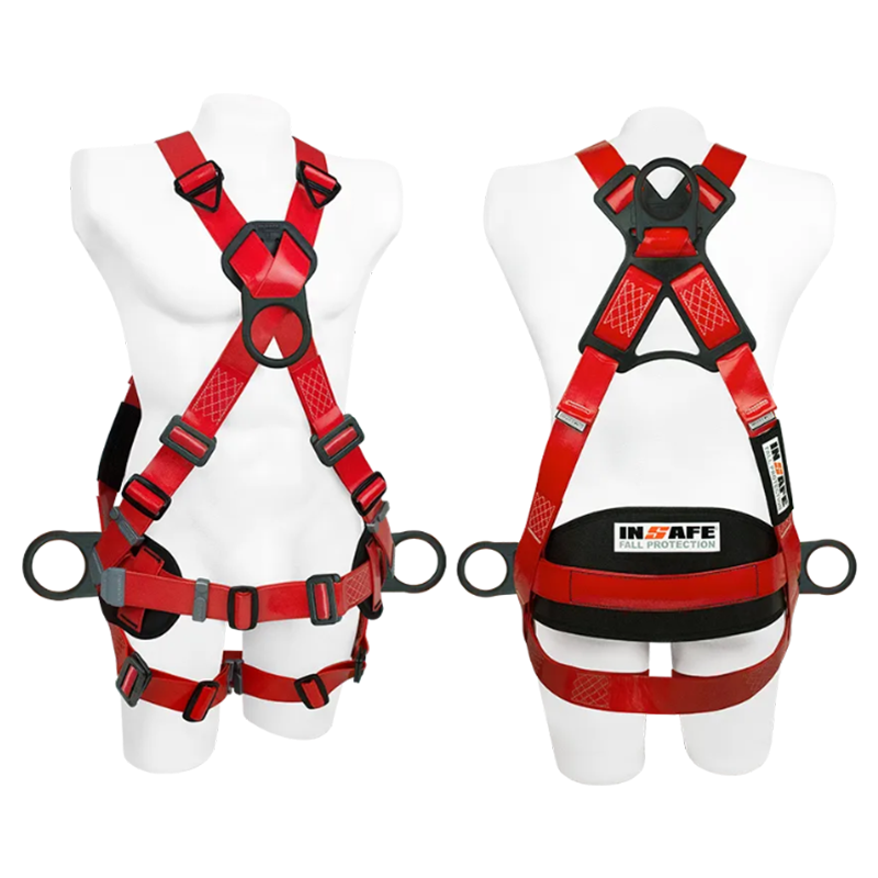 arnes-dielectrico-poliuretano-soporte-lumbar-insafe-in-8004-1p Arnés dieléctrico de poliuretano INSAFE IN 8004-1P con soporte lumbar para trabajos en altura.