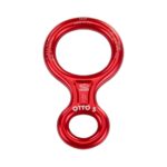 Descensor en forma de ocho OTTO S de Climbing Technology compatible con diferentes tipos de cuerda