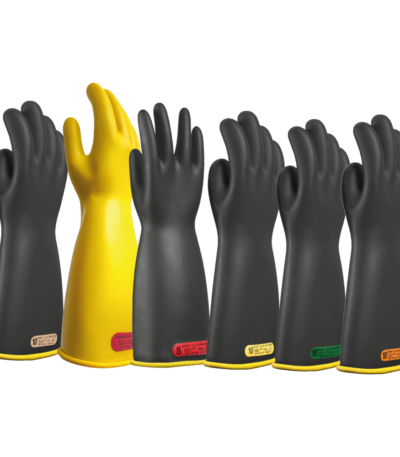 Guantes dieléctricos NOVAX clases 00 a 4 de caucho aislante para trabajos eléctricos