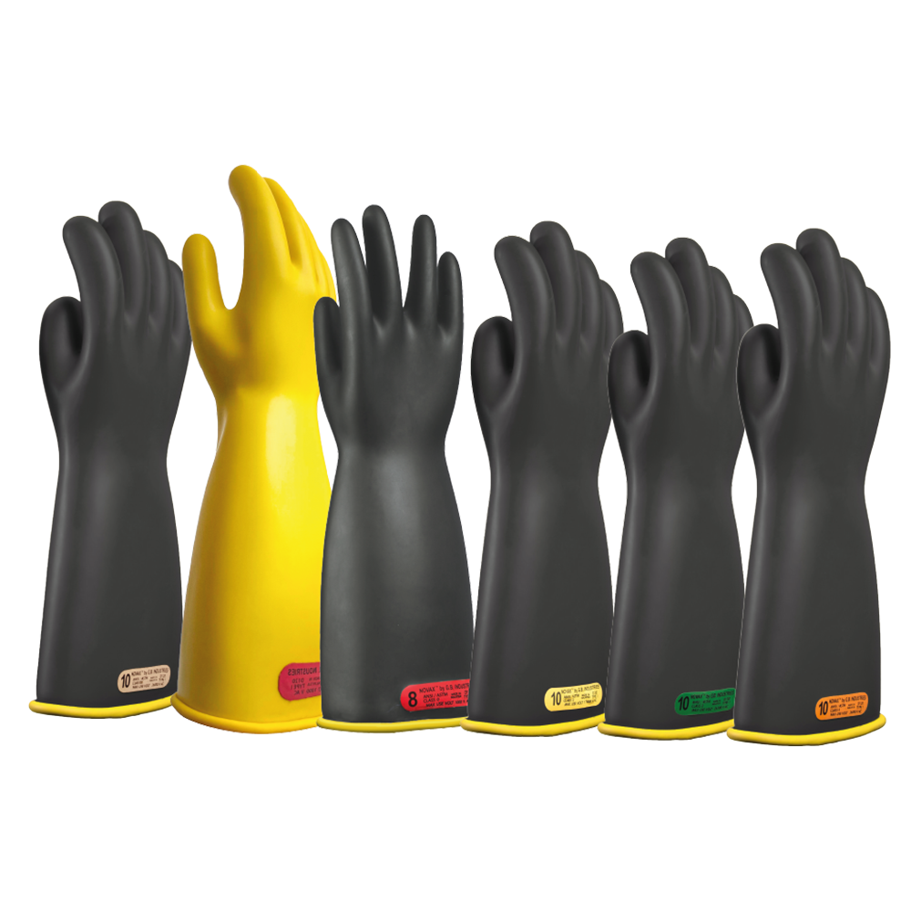 guantes-aislantes-novax Guantes dieléctricos NOVAX clases 00 a 4 de caucho aislante para trabajos eléctricos