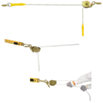 Sistema de línea de vida flexible horizontal de cabo torcido de nylon/ poliéster con regulador