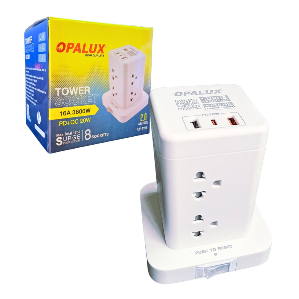 ADAPTADOR TIPO TORRE DE 8 SOCKETS