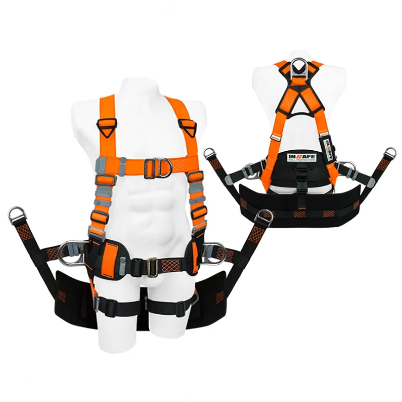insafe-in-8005-15.webp Arnés 4 Argollas en H con Soporte Lumbar y Silla de Suspensión - Imagen 1