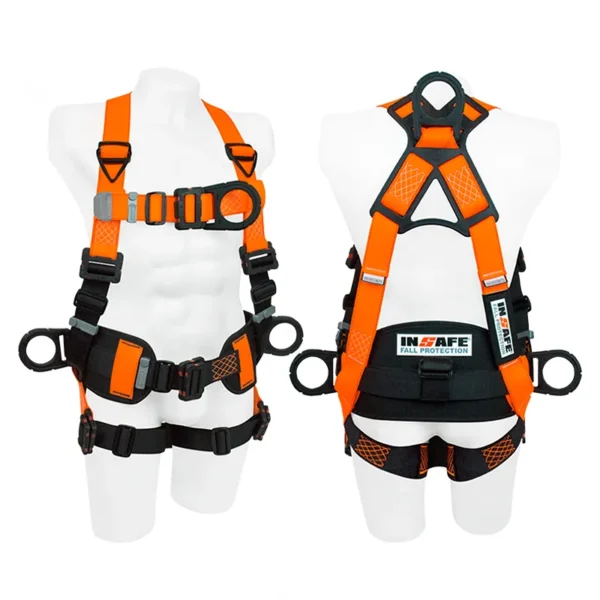 Arnés 4 Argollas Tipo H Dieléctrico con Soporte Lumbar