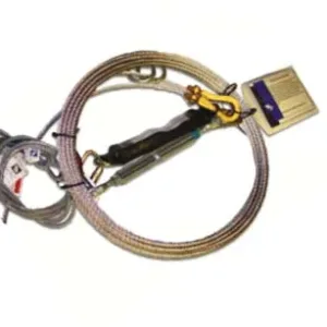 Línea de Vida Horizontal 60′ Cable de Acero 3/8″ Para 2 Personas (HL60C) – WEB DEVICES