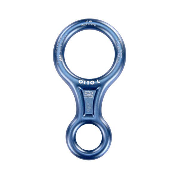 Descensor OTTO L en ocho de Climbing Technology para descenso y aseguramiento