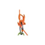 Descensor PIRANA GUIDE de Petzl con gancho de frenado para descenso de barrancos