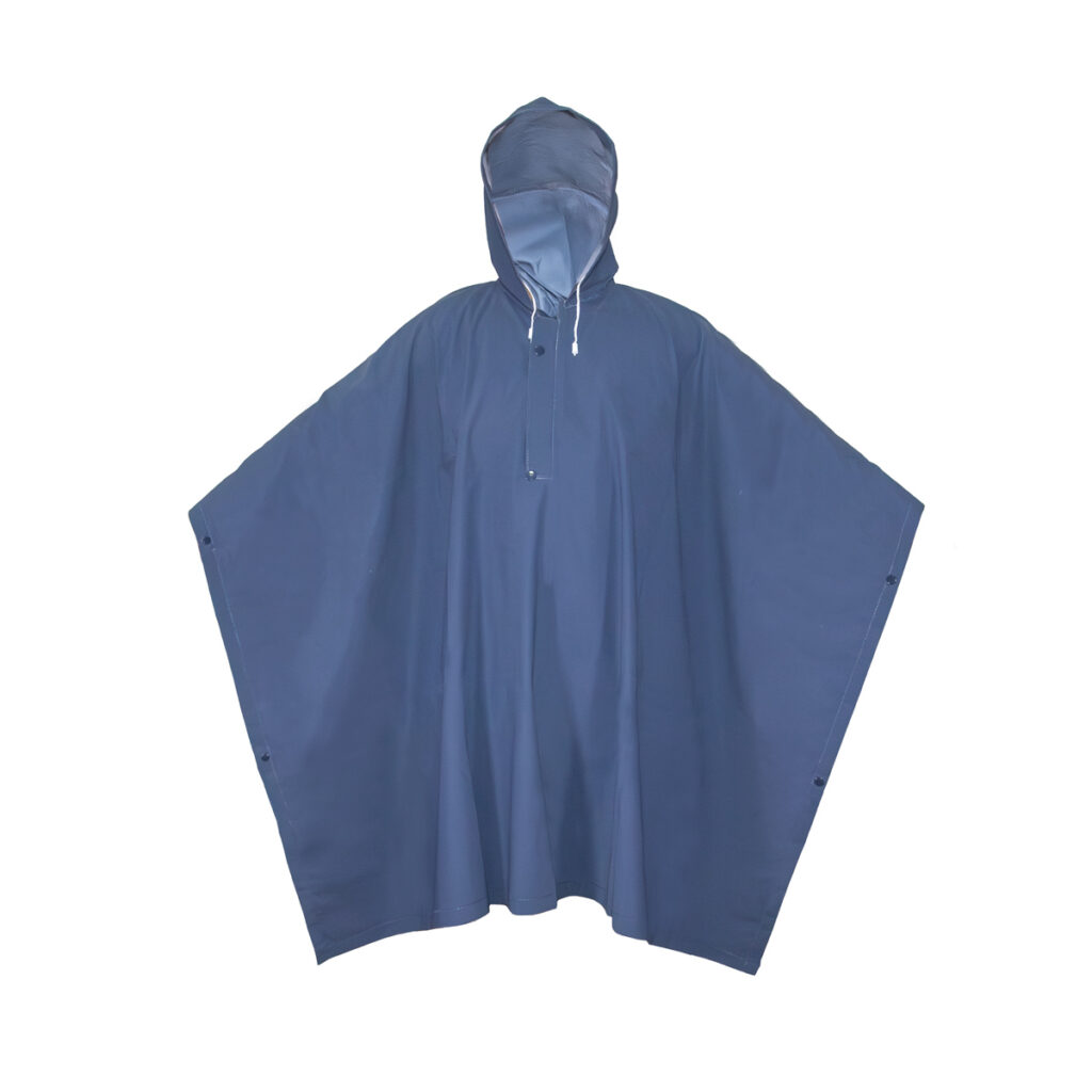 Poncho de PVC azul